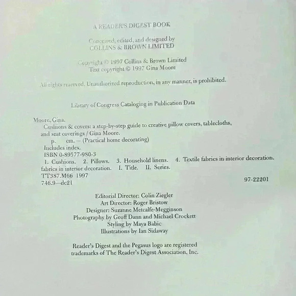 READER'S DIGEST PRACTICAL HOME DECORATING
Cushions & Covers by Gina Moore - Picture 5 of 7